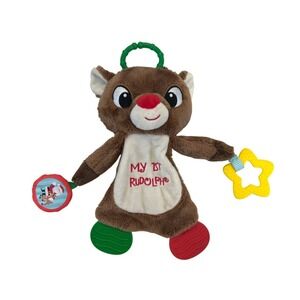Rudolph The Red-Nosed Reindeer My 1st Rudolph Plush Baby Toy Teether Rattle